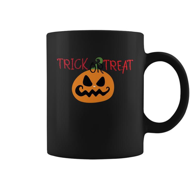 Trick Or Treat Pumpkin Halloween Quote Coffee Mug