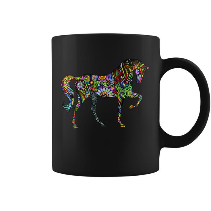 Trippy Cheerful Horse Tshirt Coffee Mug