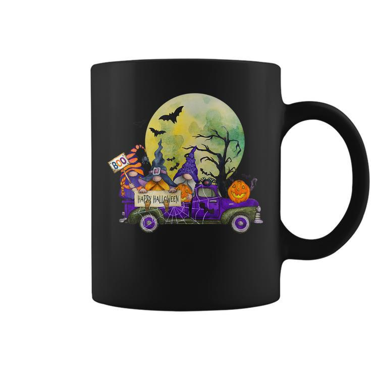 Truck With Cute Gnomes And Pumpkins In Halloween  Coffee Mug
