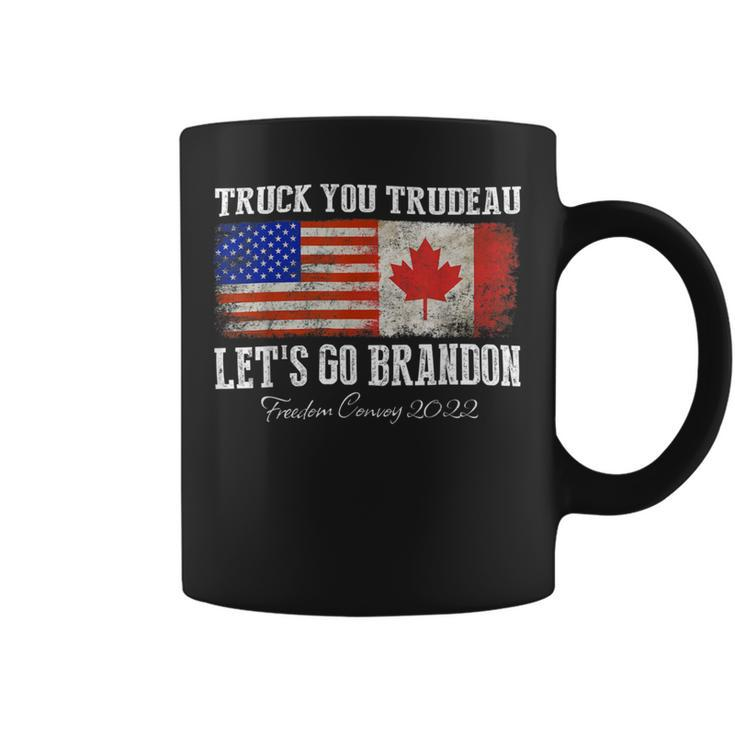 Trucker Truck You Trudeau Lets Go Brandon Freedom Convoy Truckers Coffee Mug