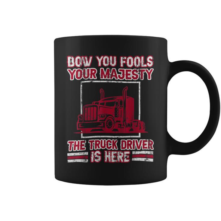 Trucker Trucker 18 Wheeler Freighter Truck Driver V2 Coffee Mug
