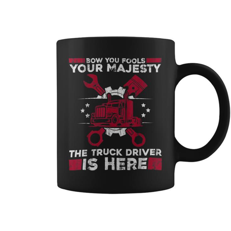 Trucker Trucker 18 Wheeler Freighter Truck Driver_ Coffee Mug