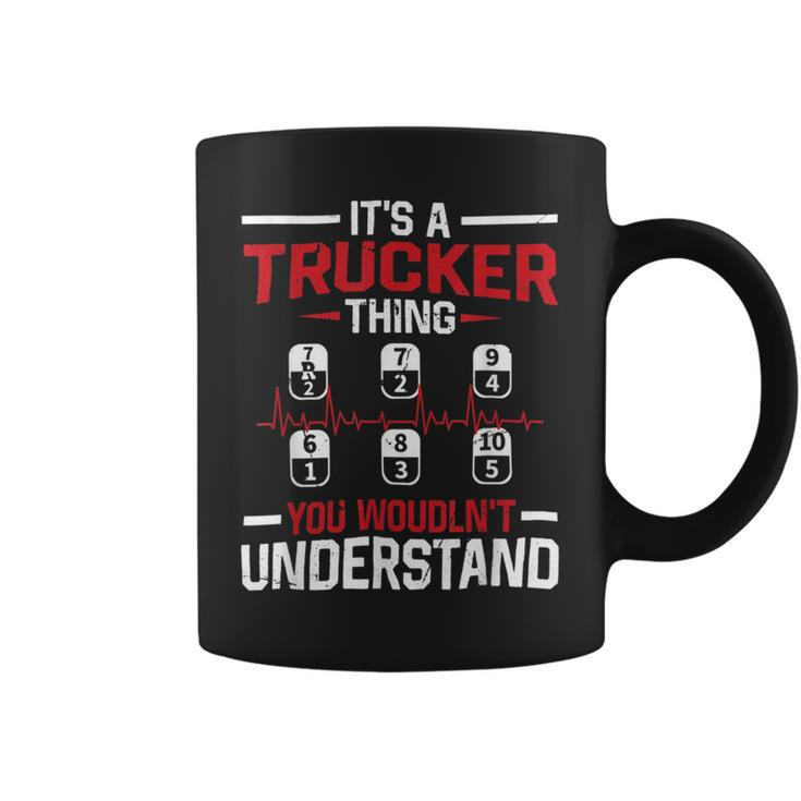 Trucker Trucker Accessories For Truck Driver Motor Lover Trucker_ V6 Coffee Mug