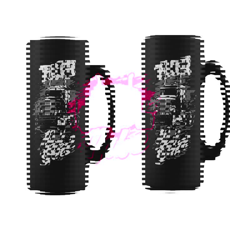 Trucker Trucker Babe Female Truck Driver Woman Trucker_ Coffee Mug