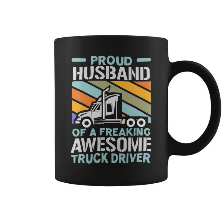Trucker Trucker Husband Truck Driver Trucker Vehicle Transport Coffee Mug