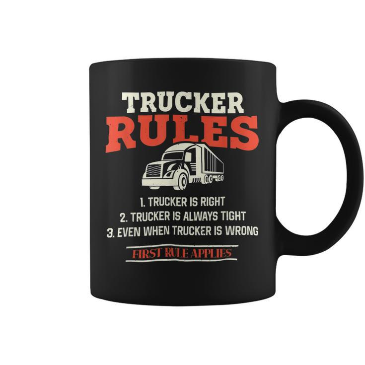 Trucker Trucker Rules Trucker Coffee Mug