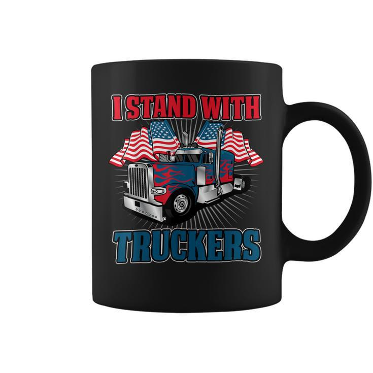 Trucker Trucker Support I Stand With Truckers Freedom Convoy  V3 Coffee Mug