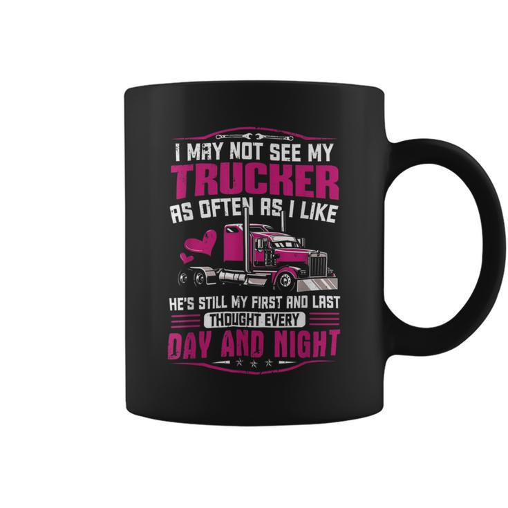 Trucker Trucker Wife Funny Trucker Girlfriend Trucking V2 Coffee Mug