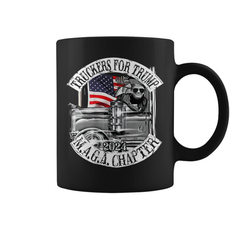 Trucker Truckers For Trump 2024 Protrump Truck Drivers Coffee Mug