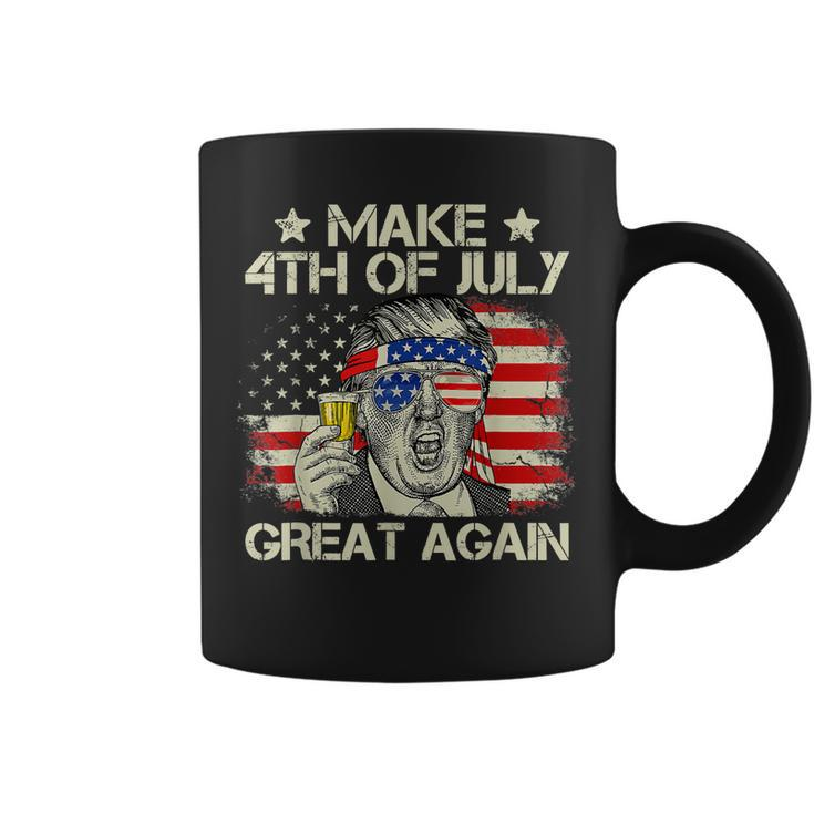 Trump Make 4Th Of July Great Again Merica Beer Drinking  Coffee Mug