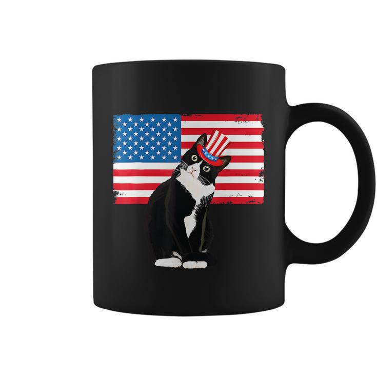 Tuxedo Cat 4Th Of July Hat Patriotic Gift Adults Kid Coffee Mug