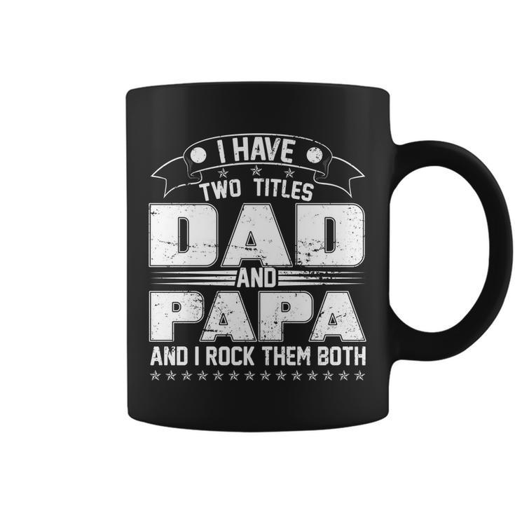 Two Titles Dad And Papa Tshirt Coffee Mug