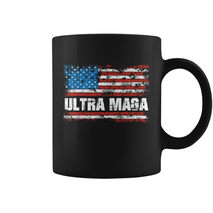 Ultra Maga Distressed United States Of America Usa Flag Tshirt Coffee Mug