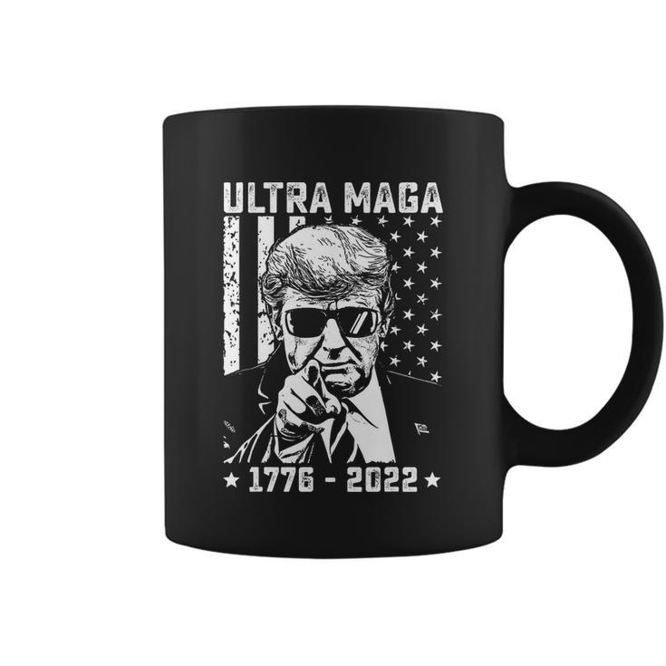 Ultra Maga Donald Trump American Flag Tshirt Coffee Mug