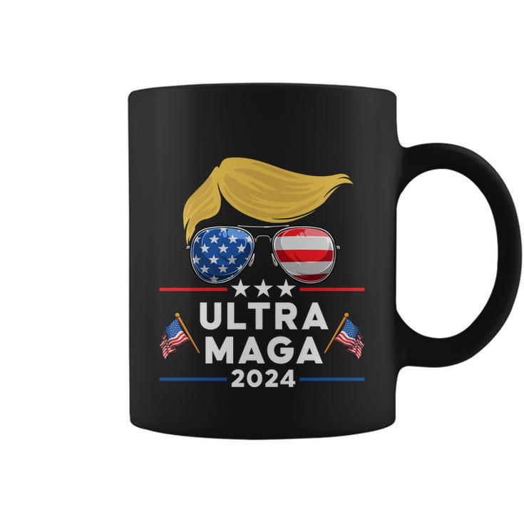 Ultra Maga Maga King Donald Trump American Flag Tshirt Coffee Mug