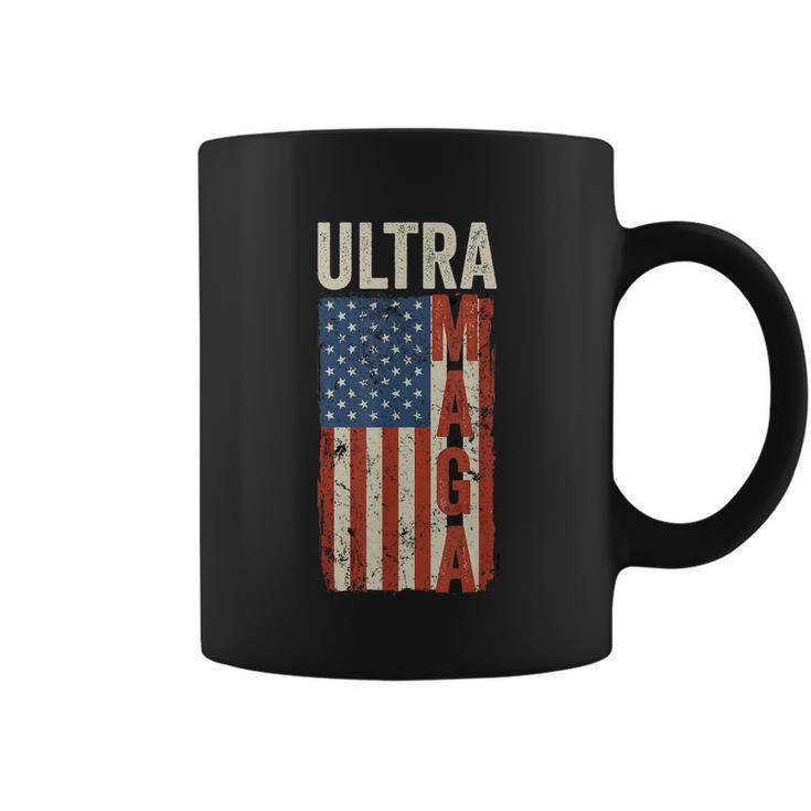 Ultra Maga Us Flag Pro Trump American Flag Tshirt Coffee Mug