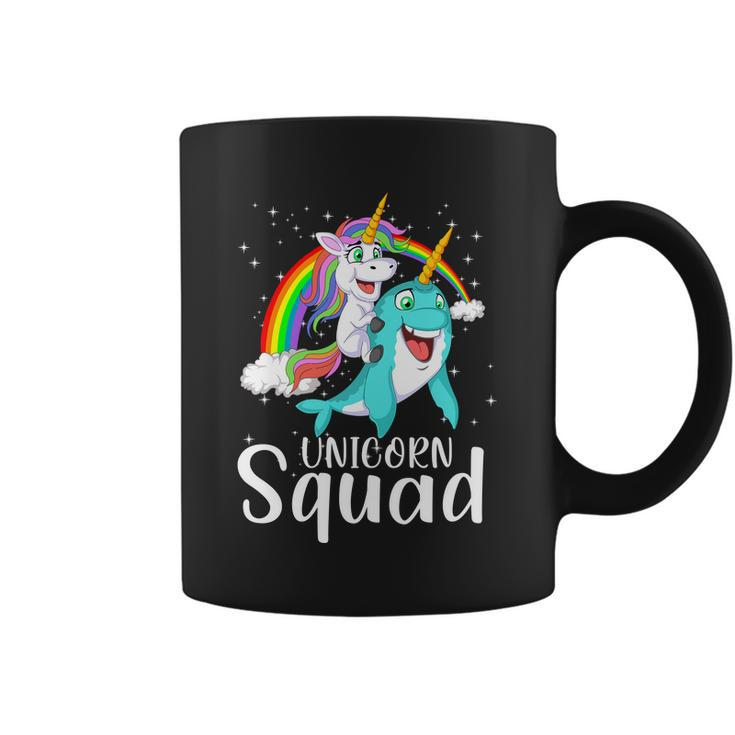 Unicorn Squad Magical Unicorn Riding Narwhal Coffee Mug