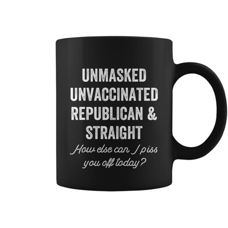Unmask Unvaccinated Republican & Straight Anti Vax Freedom Tshirt Coffee Mug