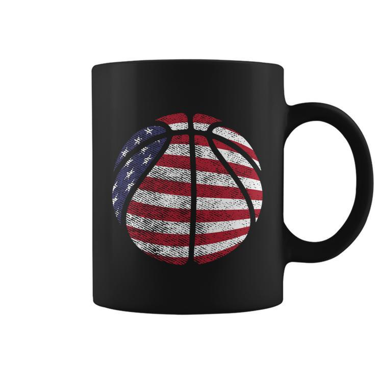 Us American Flag For Patriotic Basketball Gift Coffee Mug