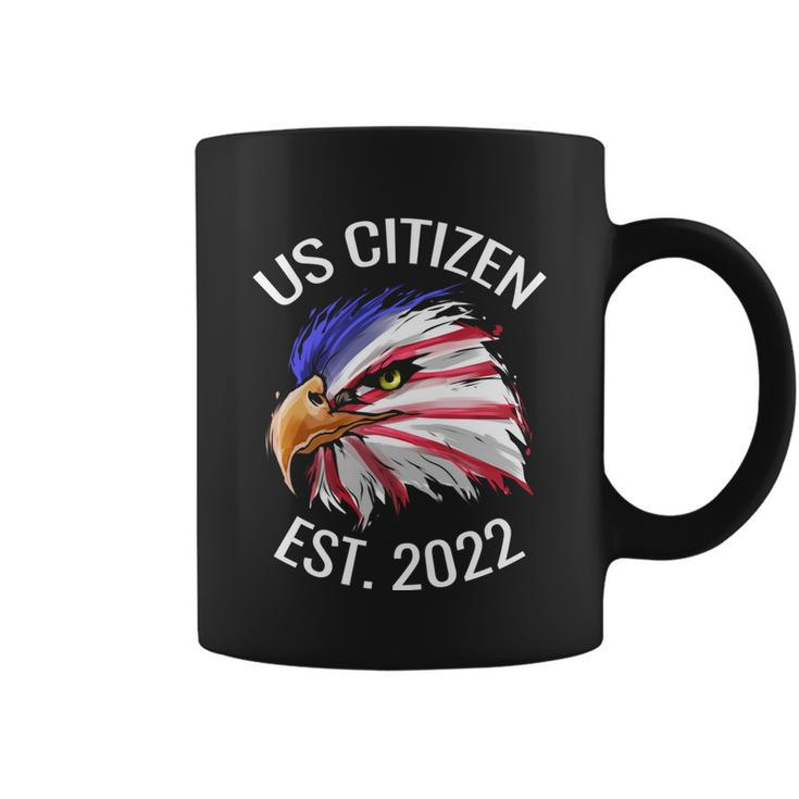 Us Citizen Est 2022 Eagle In Colors Of Us Flag Patriotic Gift Coffee Mug