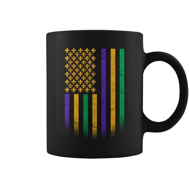 Us Mardi Gras Flag Celebration Tshirt Coffee Mug