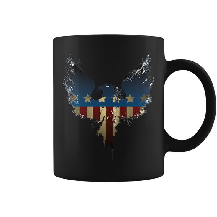 Usa Eagle American Flag Grunge Tshirt Coffee Mug