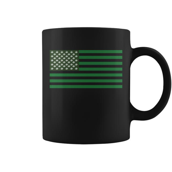 Usa Flag Marijuana Cannabis Weed Styled Coffee Mug