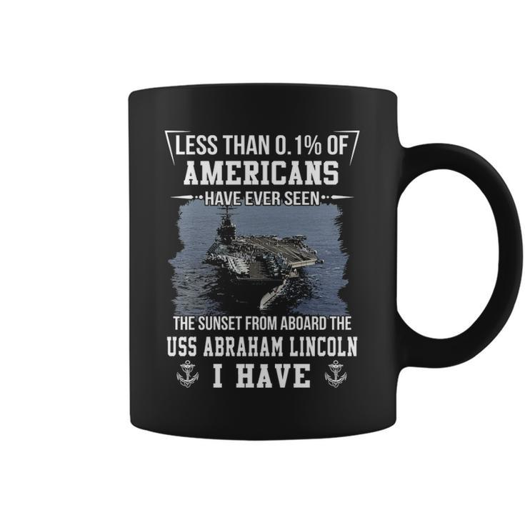 Uss Abraham Lincoln Cvn 72 Sunset Coffee Mug