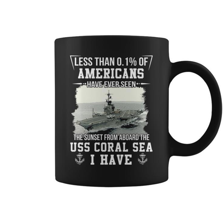 Uss Coral Sea Cv 43 Cva 43 Sunset Coffee Mug