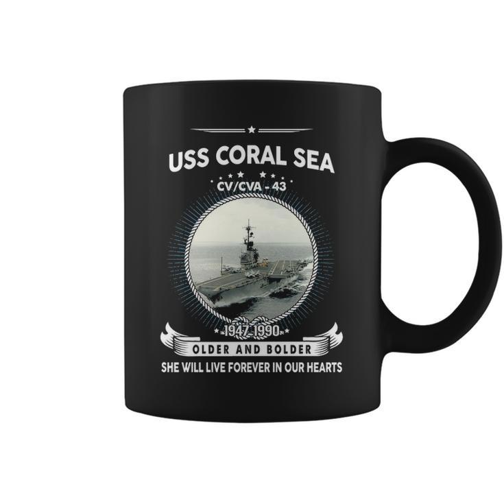 Uss Coral Sea Cv 43 Front Style Coffee Mug