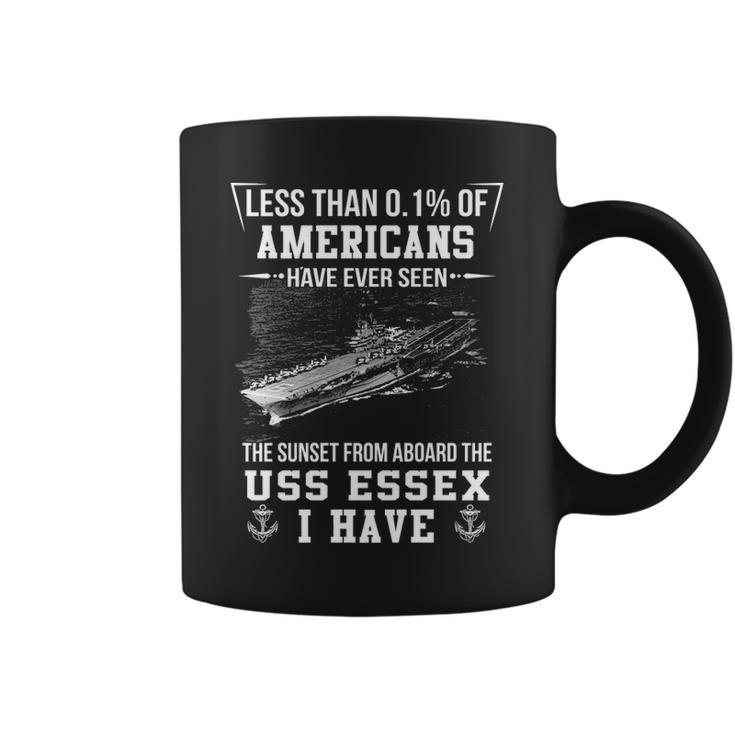 Uss Essex Cv 9 Sunset Coffee Mug