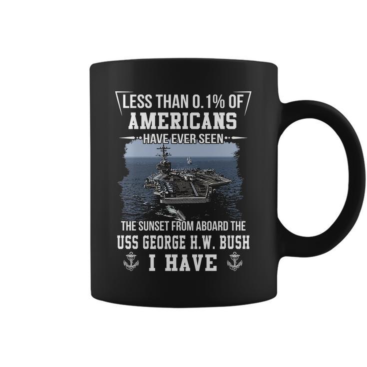 Uss George HW Bush Cvn 77 Sunset Coffee Mug