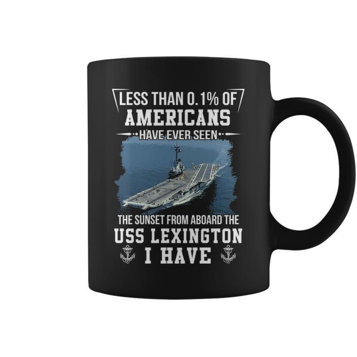 Uss Lexington Cv 16 Sunset Coffee Mug