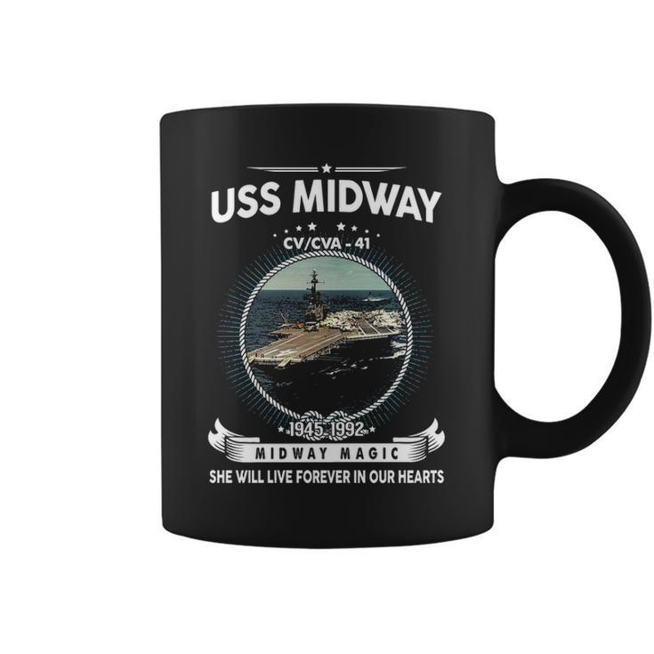 Uss Midway Cv 41 Front Style Coffee Mug