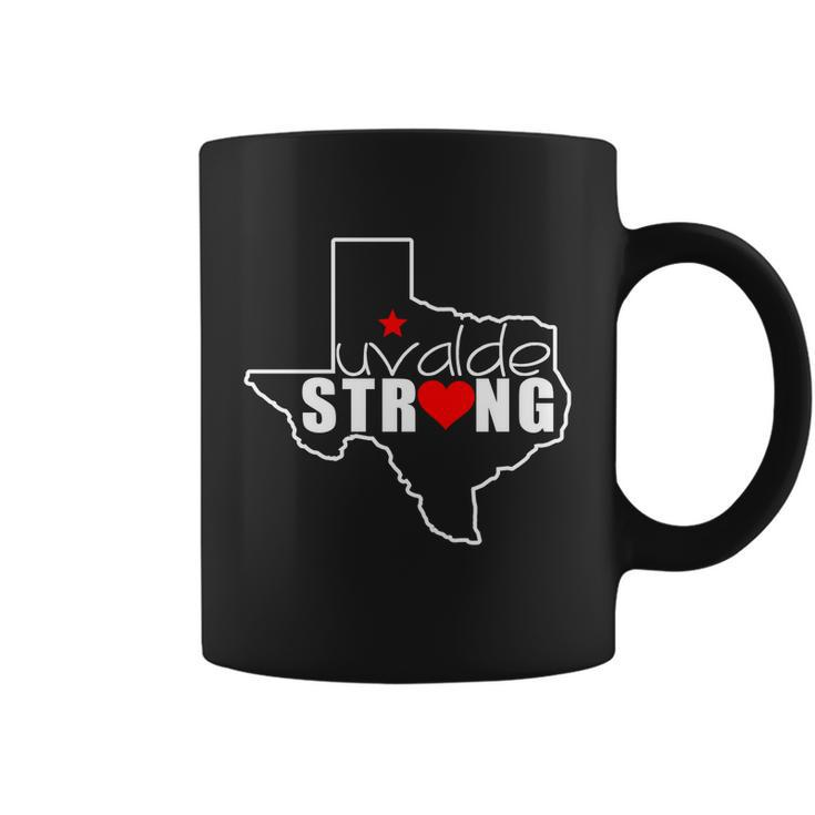 Uvalde Strong Texas Map Heart Coffee Mug