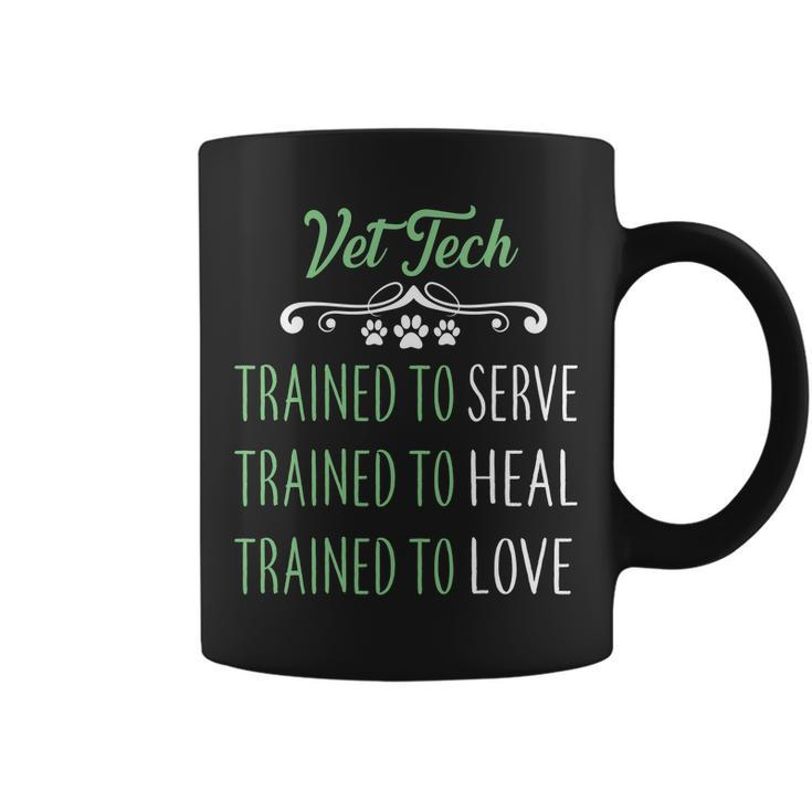 Vet Tech Trained To Serve Heal Love Coffee Mug