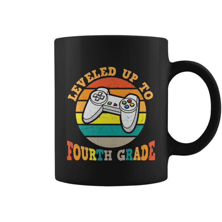 Video Game Back To School Leveled Up To Fourth Grade Vintage Coffee Mug