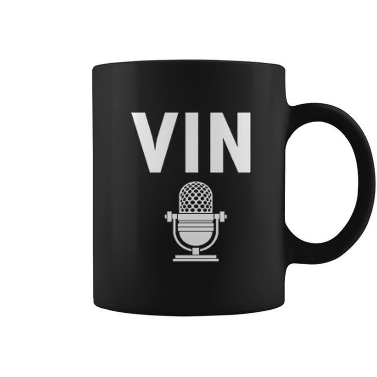 Vin Scully RIP Microphone Vinyl  Coffee Mug