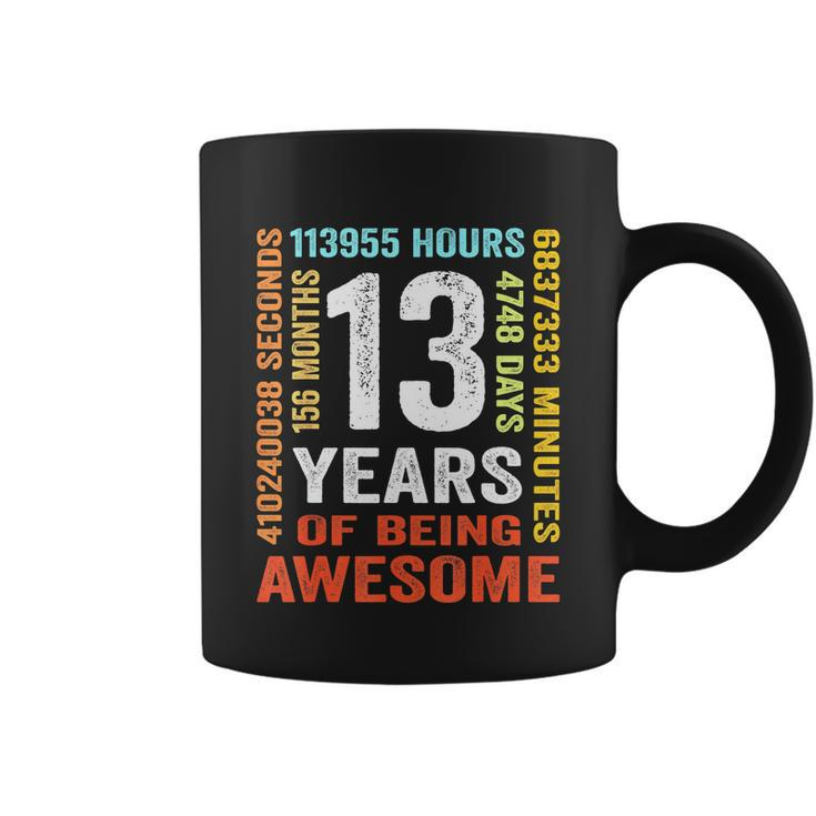 Vintage 13Th Birthday Shirt Gift 13 Years Old Being Awesome Coffee Mug