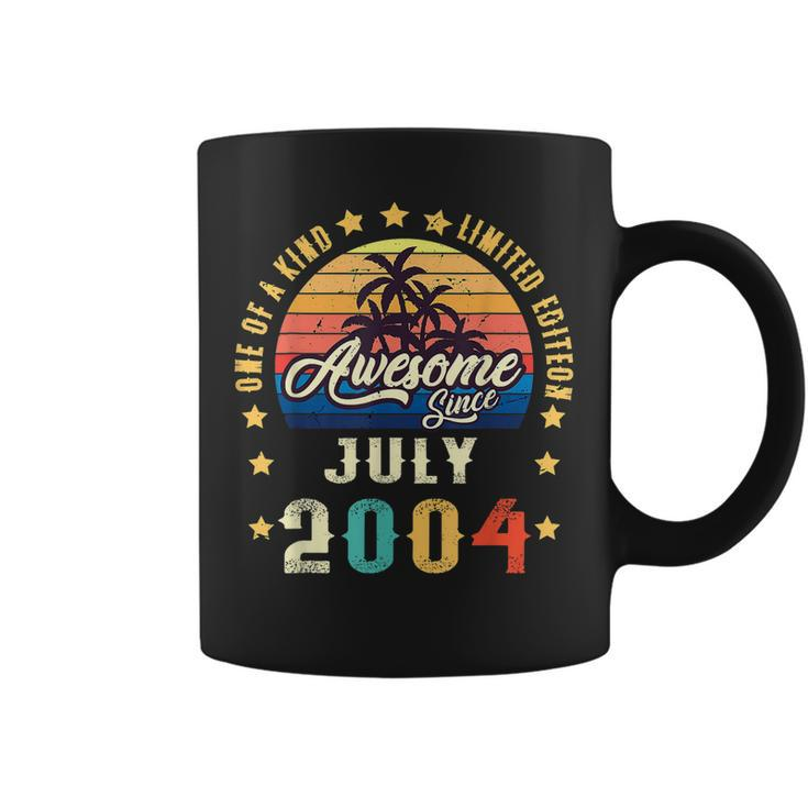 Vintage 18Th Birthday Awesome Since July 2004 Epic Legend  Coffee Mug