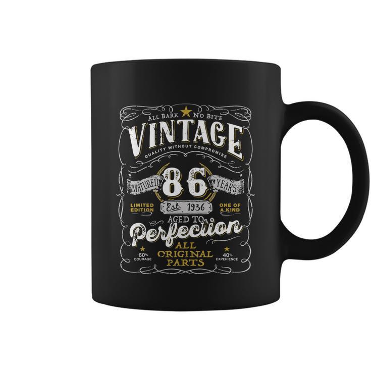 Vintage 1936 Birthday For Women Funny Men 86 Years Old Coffee Mug