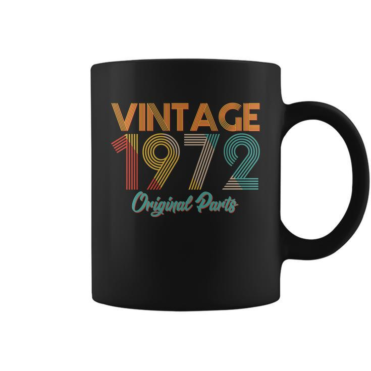 Vintage 1972 Original Parts 50Th Birthday Tshirt V2 Coffee Mug