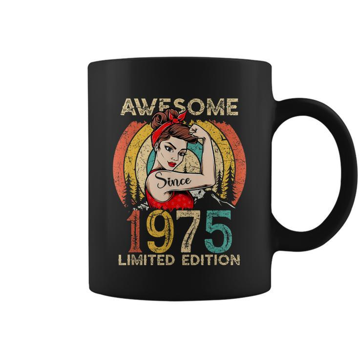 Vintage 1975 Birthday Gift For Women 47 Year Old Birthday Coffee Mug