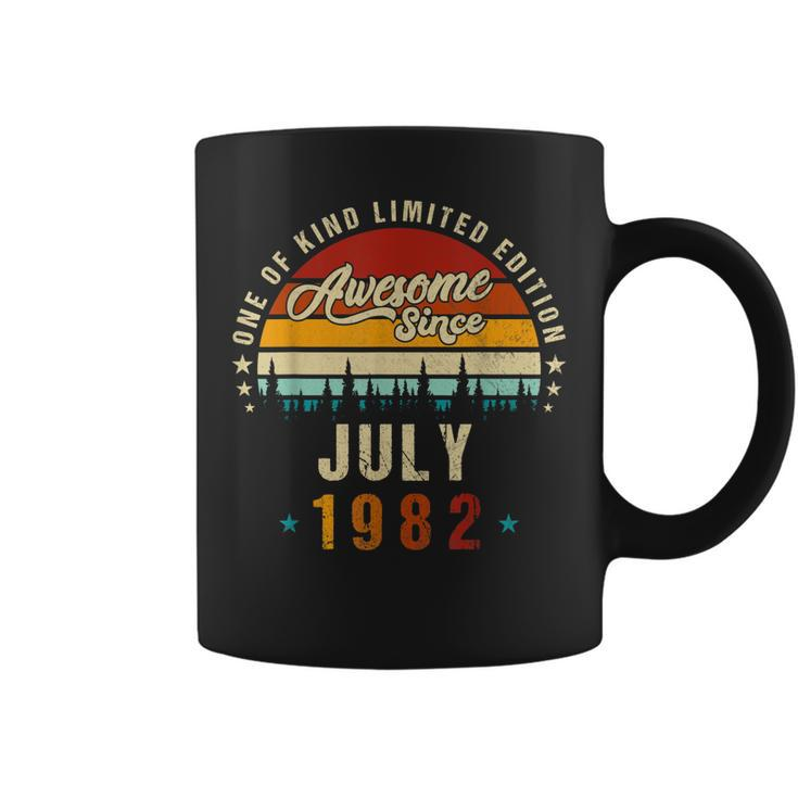 Vintage 40Th Birthday Awesome Since July 1982 Epic Legend  Coffee Mug