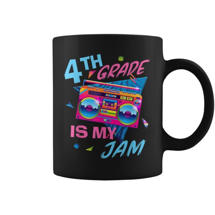 Vintage 80S Boombox 4Th Grade Is My Jam Teacher Student  Coffee Mug