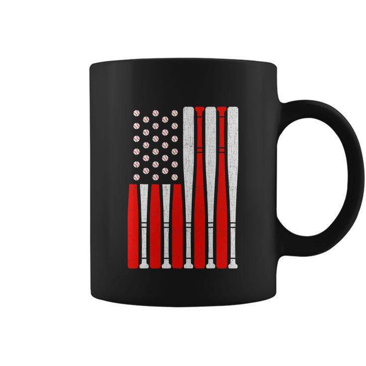 Vintage American Flag Baseball For 4Th Of July Coffee Mug