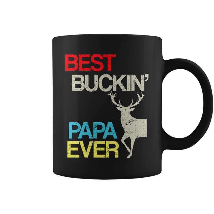 Vintage Best Buckin Papa Hunting Tshirt Coffee Mug