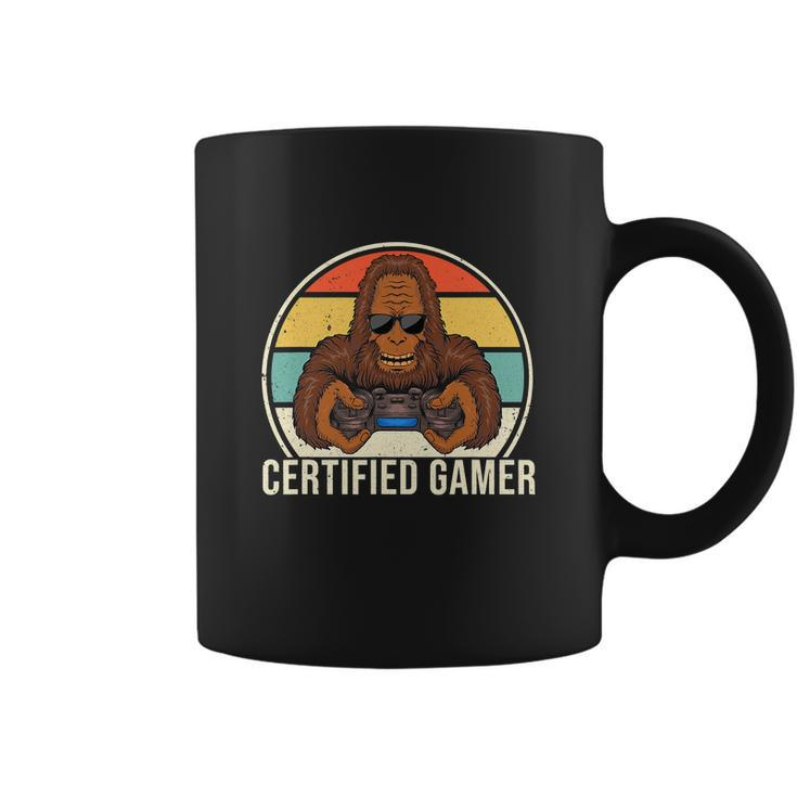 Vintage Certified Gamer Funny Retro Video Game Coffee Mug