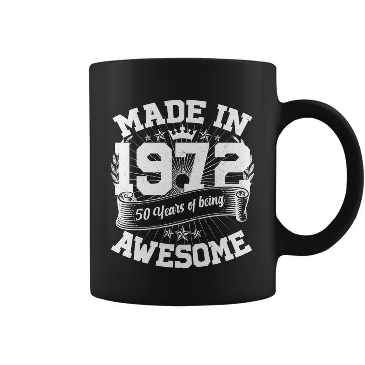 Vintage Crown Made In 1972 50 Years Of Being Awesome 50Th Birthday Coffee Mug