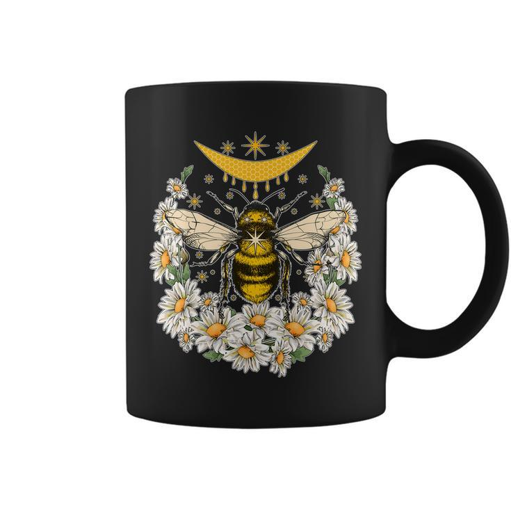 Vintage Daisy Honey Moon Bee Coffee Mug